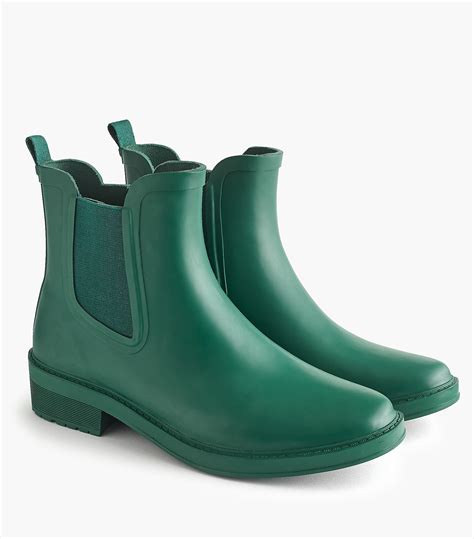 Chelsea Matte Rain Boots Olive Jcrew Rubber