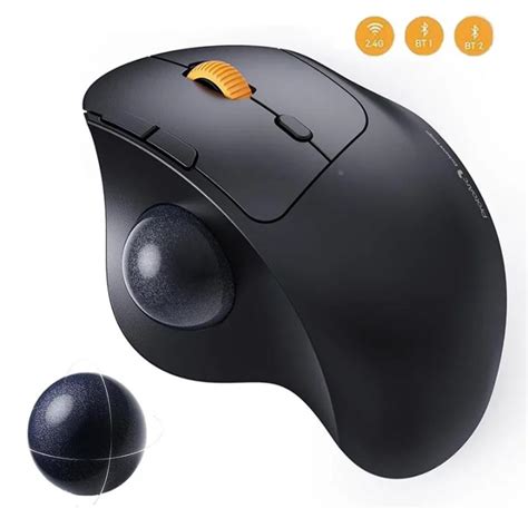 Bluetooth Trackball Mouse 2.4G Wireless RGB Ergonomic Mouse ...