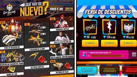 NUEVA AGENDA DE FREE FIRE EVENTO FERIA DE DESCUENTO UMP EVOLUTIVA DIA