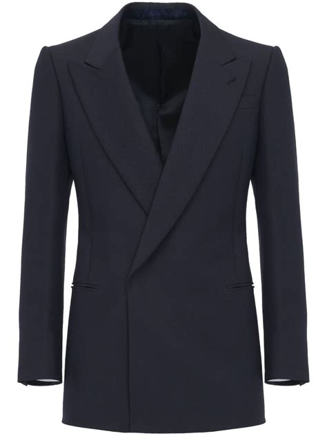 Alexander Mcqueen Tailored Peak Lapels Blazer Farfetch