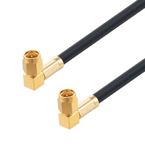 Low Loss RA SMA Male To RA SMA Male Cable LMR 200 UF Coax In 60 Inch