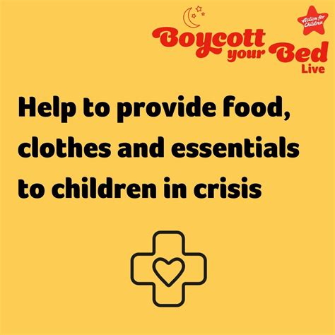 Boycott Your Bed Resources Action For Children