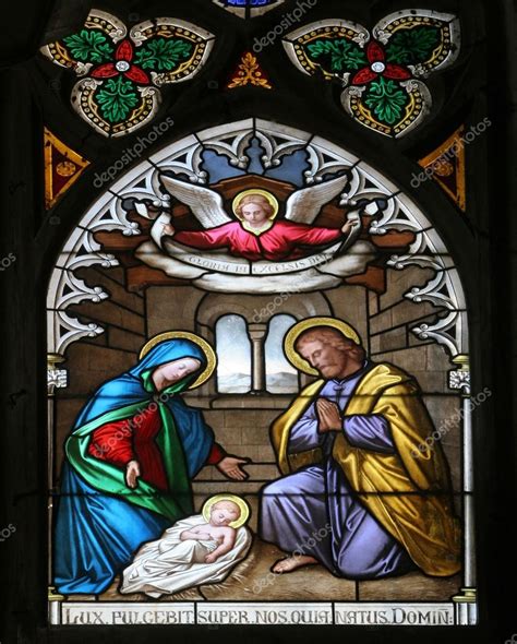 Nativity Scene, stained glass — Stock Photo © zatletic #14167291