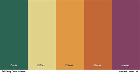 fall fancy color scheme palettes schemecolorcom