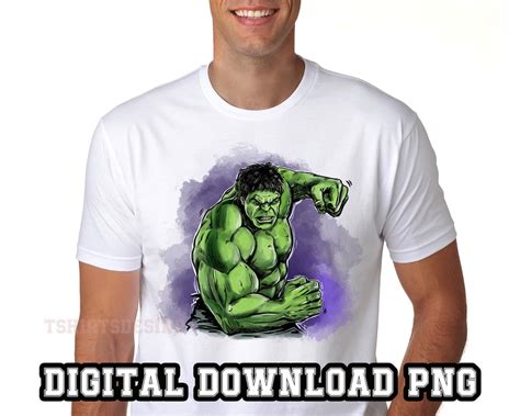 Hulk Png File For Sublimation Superhero Clipart Character Movie Avenger