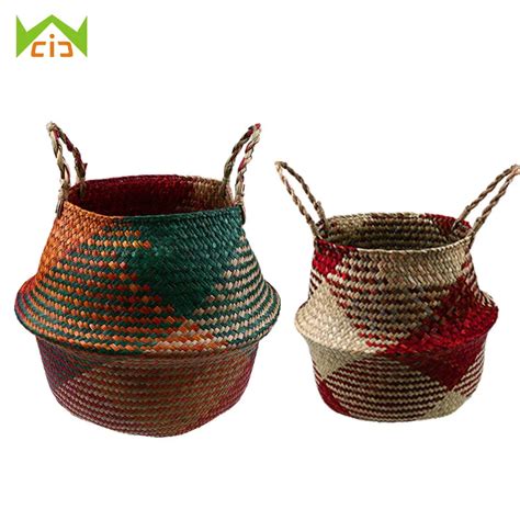 Aliexpress Buy Wcic Folding Flower Pot Handmade Saegrass Nursery