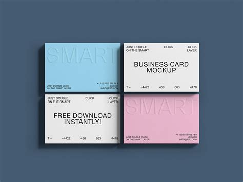 Free Embossed Business Cards Mockup Psd Good Mockups