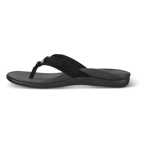 The Lady's Plantar Fasciitis Leather Thong Sandals - Hammacher Schlemmer