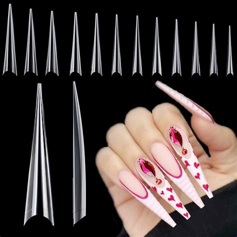 Amazon Lionvison Xl Stiletto Nail Tips For Acrylic Nails