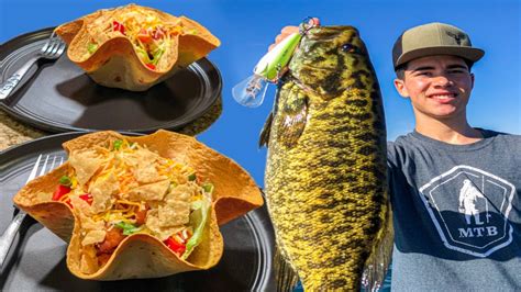 Bass Catch And Cook Delicious Taco Bowl Recipe Youtube