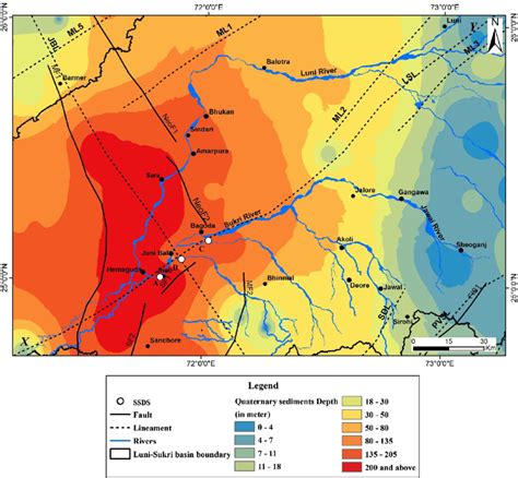 Isopach Map Of Quaternary Sediment Thickness And Locations For Ssds And