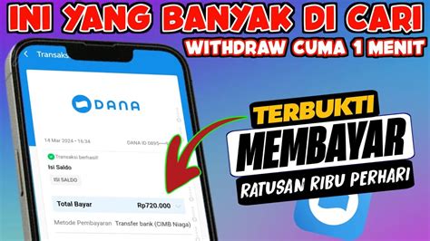 Terbukti Wd Cuma Menit Aplikasi Penghasil Uang Terbukti Membayar