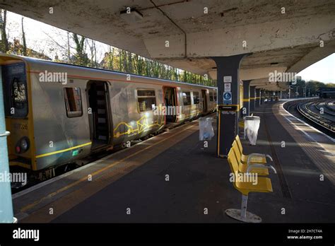 Old Merseyrail Train On The Platform Of New Brighton Train Station The