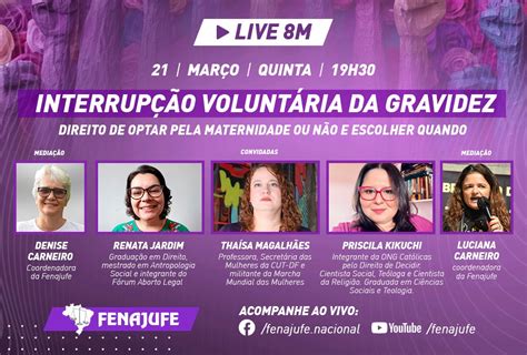 Live 8M tema desta quinta feira 21 abordará a interrupção voluntária