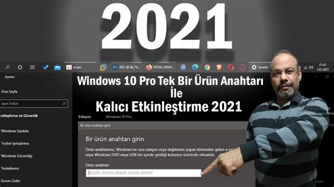 Windows Pro Tek Bir R N Anahtar Le Kal C Etkinle Tirme