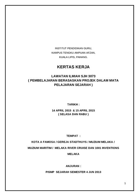 Doc Kertas Kerja Projek Based Learning Dokumentips