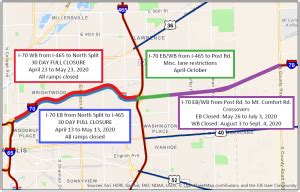 INDOT to close I-70 in Indianapolis to take advantage of pandemic ...