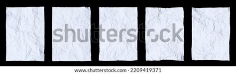 Set Crumpled Wrinkled Blank Paper Posters Stock Photo 2209419371