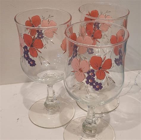 Pfaltzgraff Dining Vintage Pfaltzgraff Pink Lavender Floral Wine