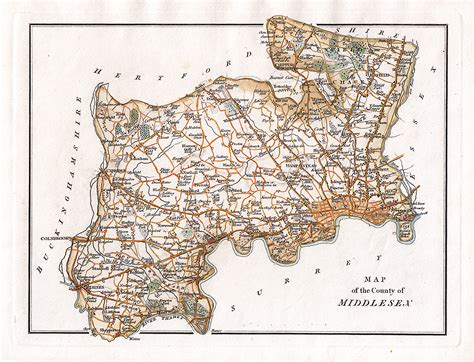 Map Of The County Of Middlesex