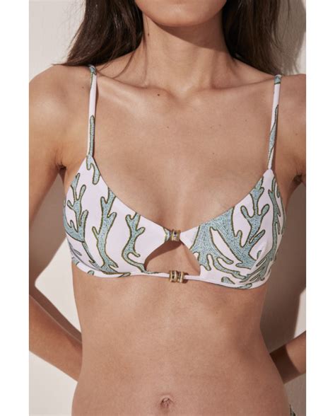 Bikini Top Top Bikini Fina Coral Agua De Coco