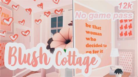 12k Blush Pink Cottage Bloxburg Speedbuild No Gamepasses 🌸💕 Youtube