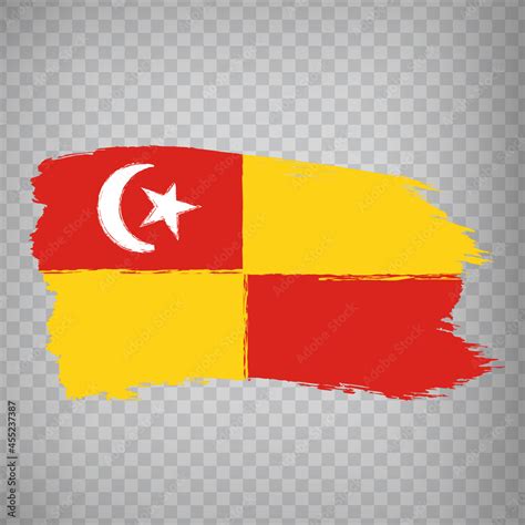 Flag Selangor brush strokes. Flag State Selangor of Malaysia on ...