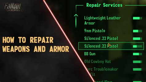 How To Repair Weapons And Armor What Is Cnd Fallout New Vegas｜game8