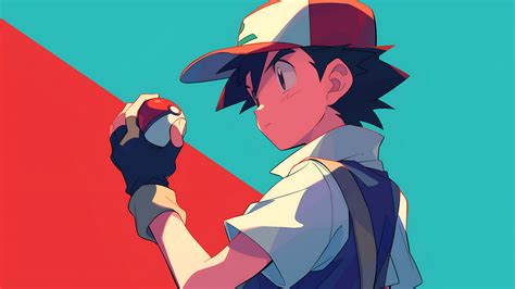 Pokemon Ash Ketchum Cool Desktop Wallpaper In 4k