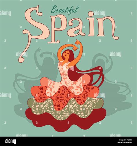 Spanish Flamenco Dancer Vector Illustration Stock Vector Image And Art