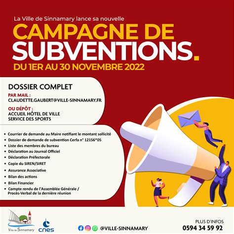 Lancement De La Campagne De Demande De Subvention Ville De Sinnamary