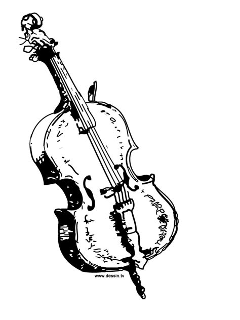 Dessin D un Violon Coloriage violon gratuit à imprimer et colorier