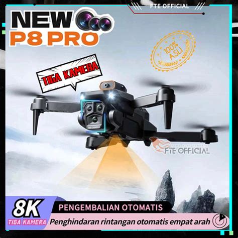 Jual 3 Kamera 8K RC Drone Serat Karbon Penghindaran Rintangan Tanpa