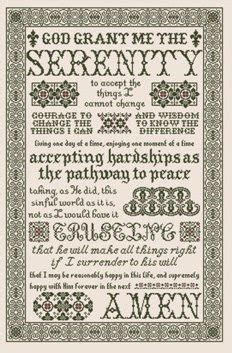 Serenity Prayer Stitch N Frame