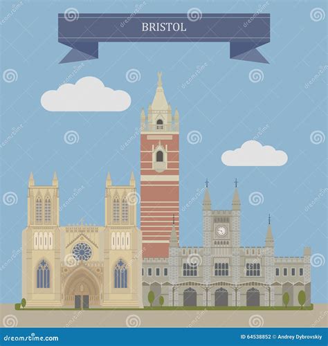 Bristol, England stock vector. Illustration of ribbon - 64538852