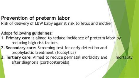 Management Of Preterm Labor