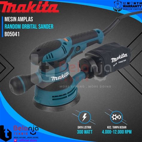 Jual Makita Random Orbital Sander BO 5041 Mesin Amplas BO5041 300 Watt