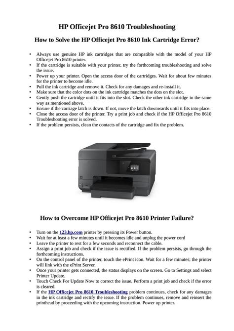 How to Solve HP Officejet Pro 8610 Troubleshooting Issue? by Jack Leach ...