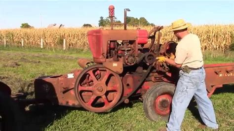 Mccormick Deering No 50 Aw Hay Baler With Farmall Cub Tractor Engine