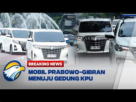 Breaking News Melihat Iring Iringan Mobil Prabowo Gibran Menuju