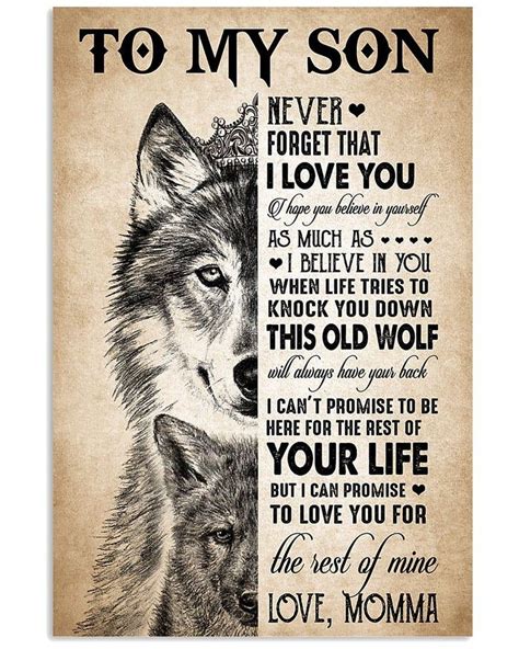 To My Son Never Forget That Ilove You Poster Home Decor Wall Etsy