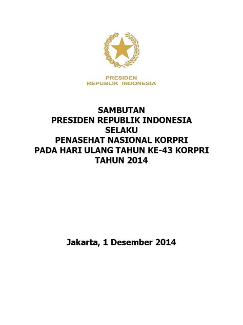 Teks Sambutan Hut Korpri Ke 46 Tukaffe Tukaffe