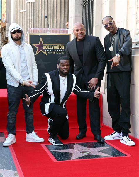 Eminem 50 Cent And Snoop Dogg Honor Dr Dre At Walk Of Fame Ceremony