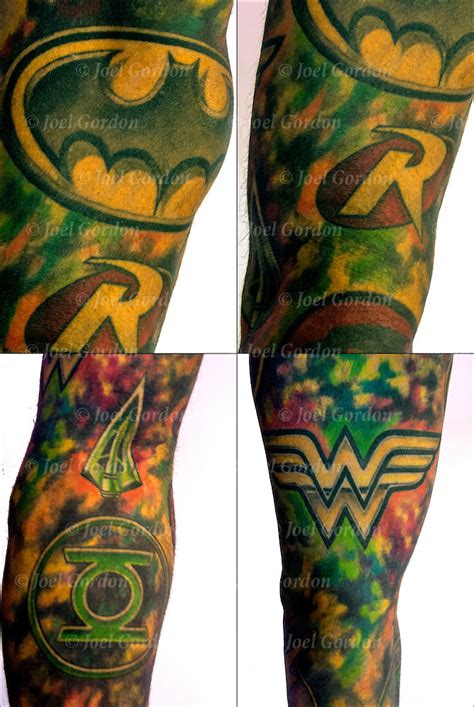 Tattoo Sleeve Of Dc Comic Characters Joel Gordon Photography