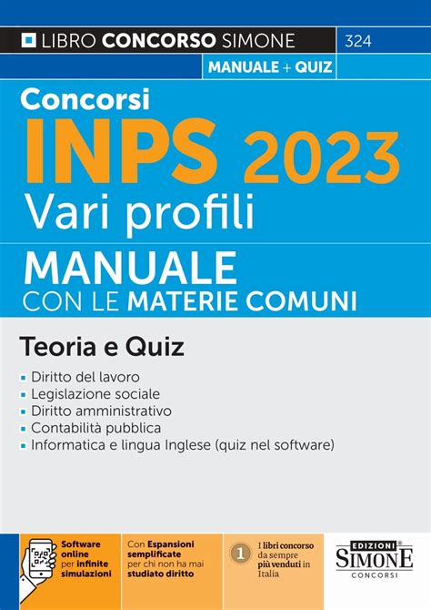 Concorsi Inps Vari Profili Manuale Con Le Materie Comuni Teoria