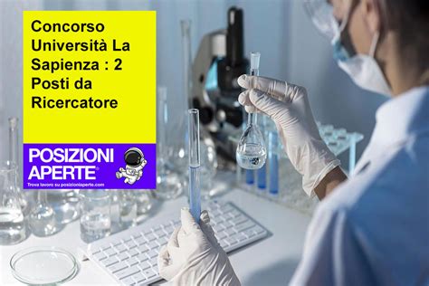 Concorso Universit La Sapienza Posti Da Ricercatore