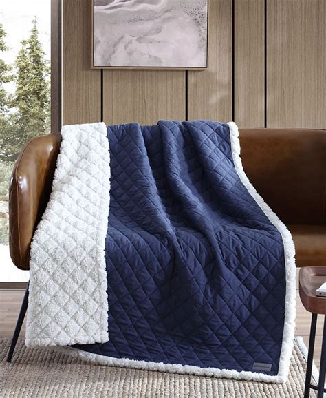 Eddie Bauer Solid Microfiber Essential Reversible Throw Blanket And Reviews Blankets And Throws