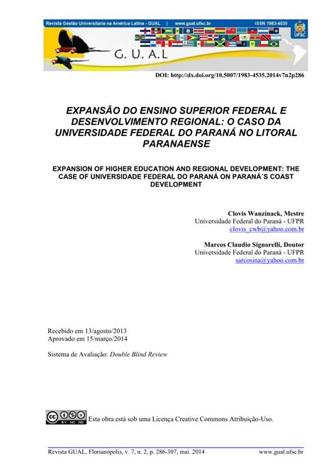 PDF Expansão do ensino superior federal e desenvolvimento regional o