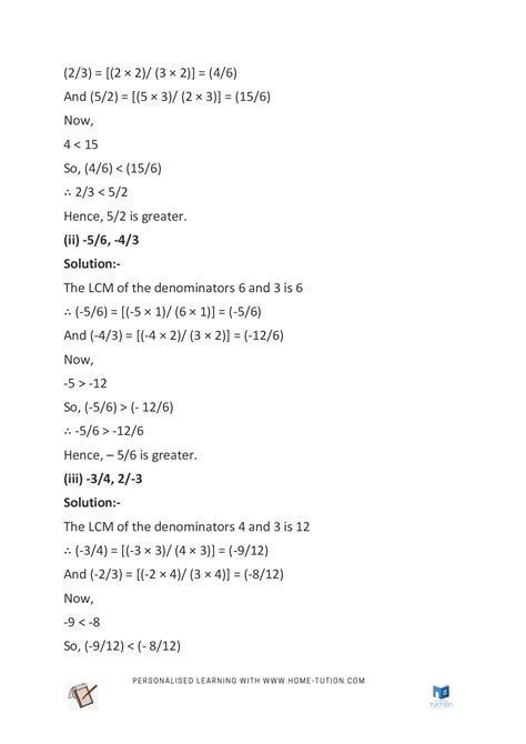 Ncert Solutions For Class 7 Maths Chapter 9 Rational Numbers