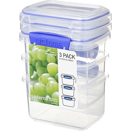 Sistema 1543 KLIP IT Food Storage Containers Stackable Food Prep